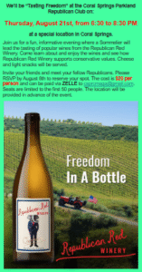 Republican Red Wine Tasting