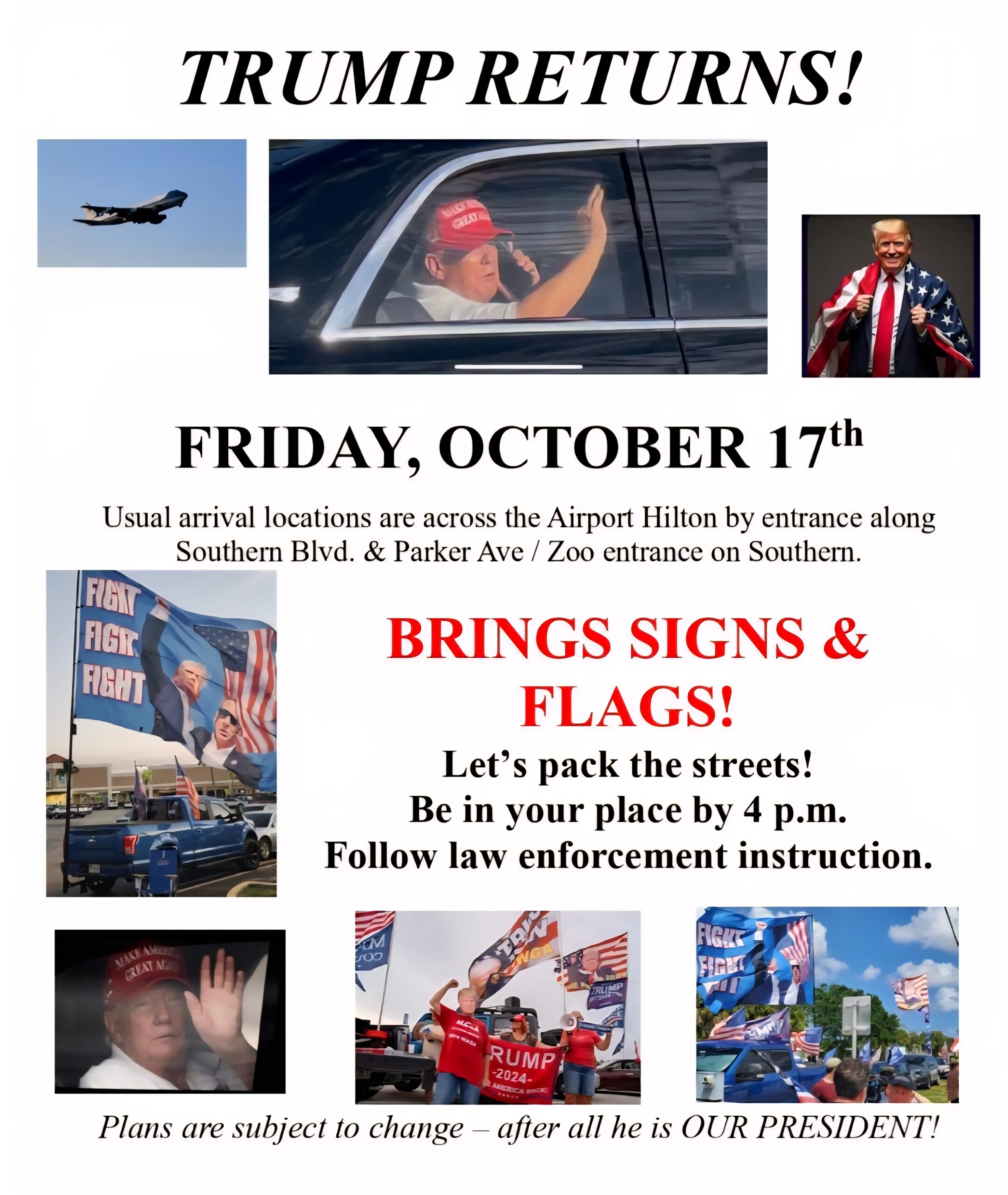 Trump Flag Waving 10-17-25