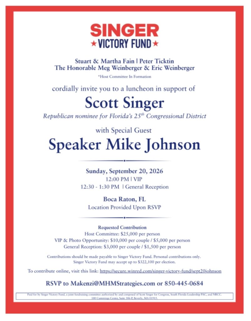 Scott Singer Fundraiser 09-20-26